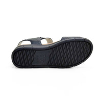 Treintas 4516 sandalia negra con doble velcro