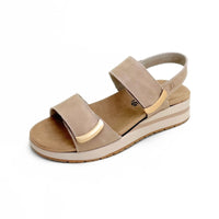 Treintas 4530 sandalia taupe doble velcro