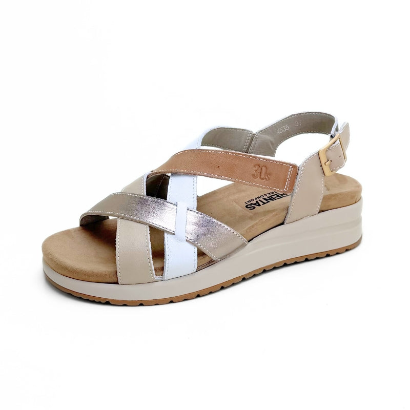Treintas 4535 sandalia tiras cruzada con hebilla