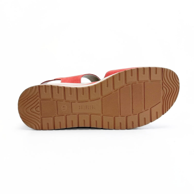 Treintas 4534 sandalia coral con tira cruzada y doble velcro