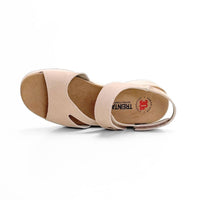 Treintas 4534 Sandalia beige con velcro y plantilla extraíble
