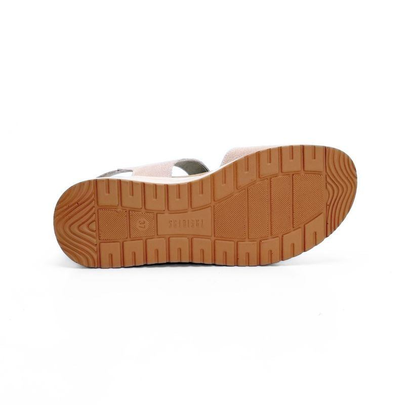 Treintas 4534 Sandalia beige con velcro y plantilla extraíble