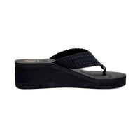 Kelara 62402 Chancla esclava negra cuña