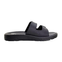 Kelara K62426 chancla hombre negro hebillas