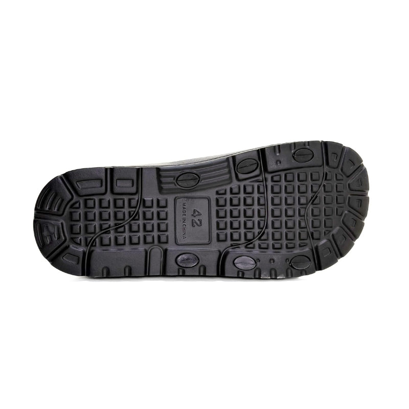 Kelara K62426 chancla hombre negro hebillas