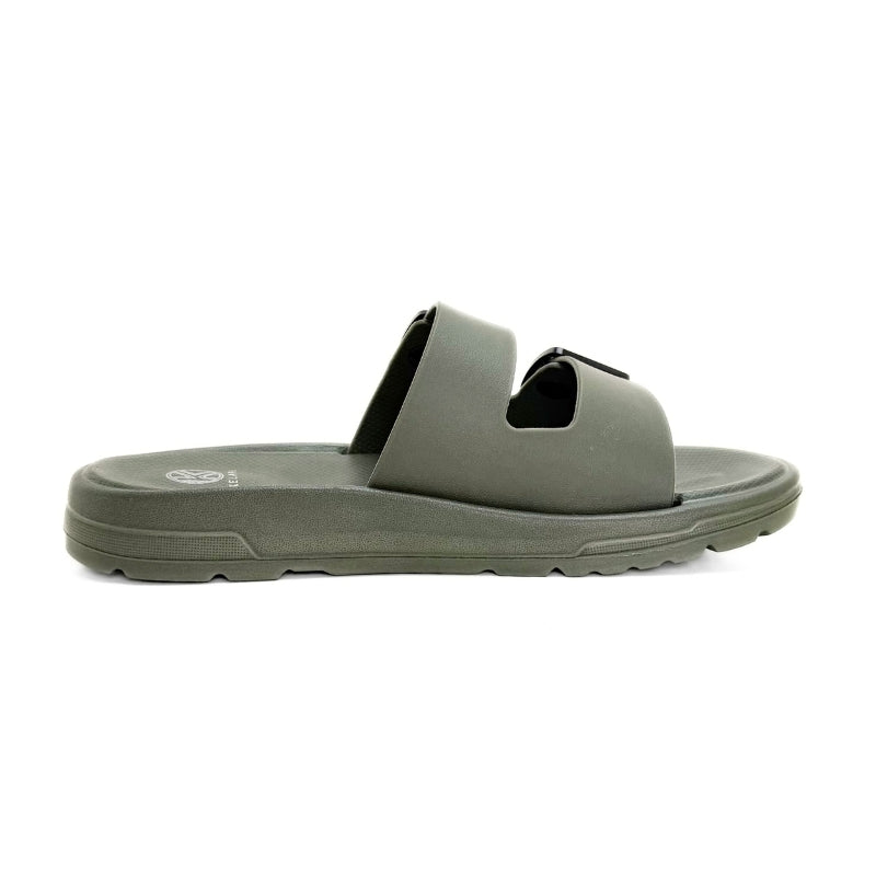 Kelara K62426 chancla hombre kaki hebillas