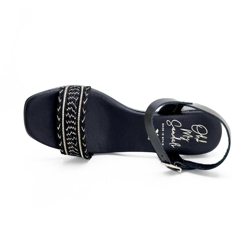 Oh my sandals 5904-2525 sandalia tacón negra
