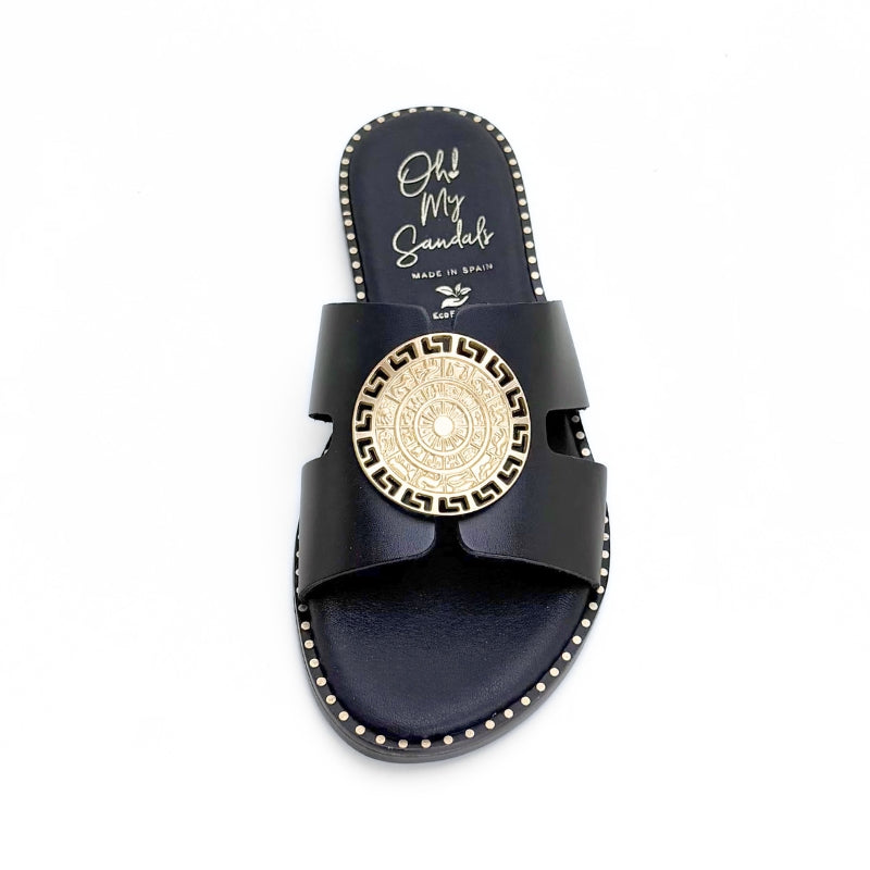 Oh my sandals 5850-2556 Pala negra moneda