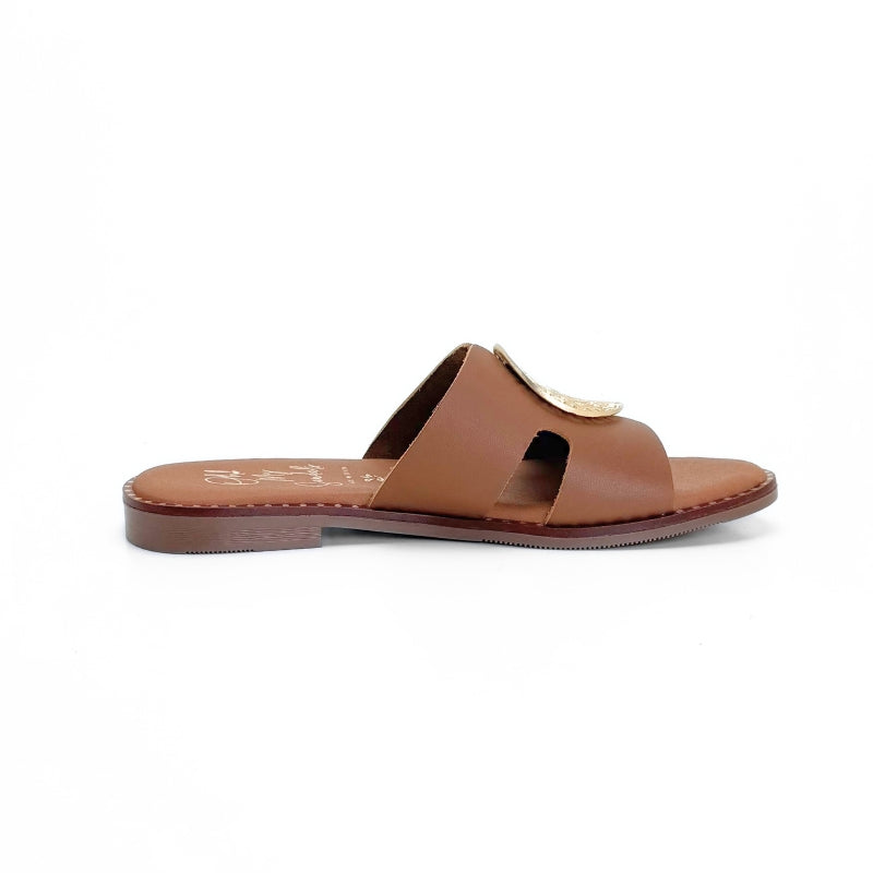 Oh my sandals 5850-2556 Pala cuero con moneda