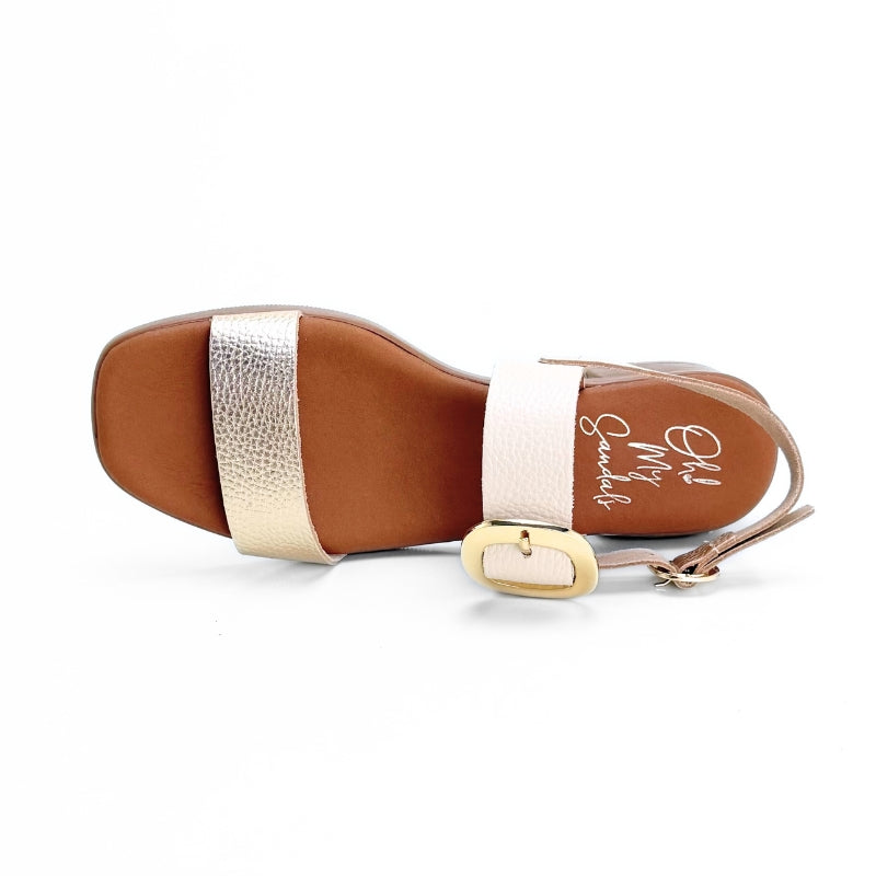 Oh my sandals 5894-2529 sandalia tacón platino