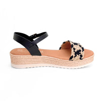 Oh my sandals 6013-2458 sandalia negra y yute