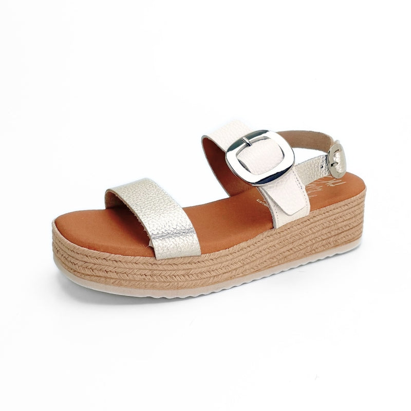Oh my sandals 6024-2511 sandalia plataforma platino