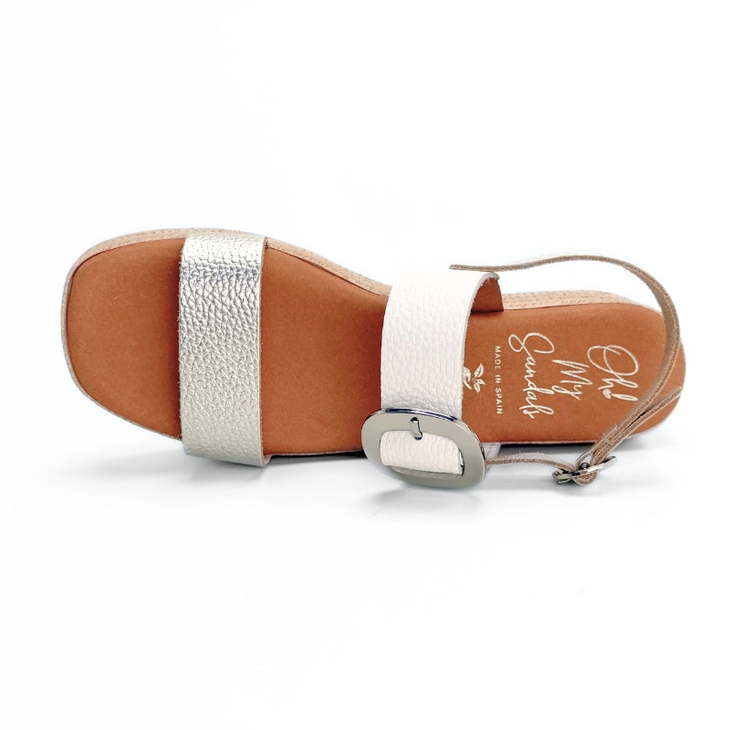 Oh my sandals 6024-2511 sandalia plataforma platino