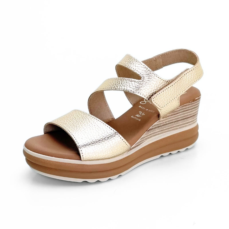 Oh my sandals 5990-4102 sandalia cuña champán