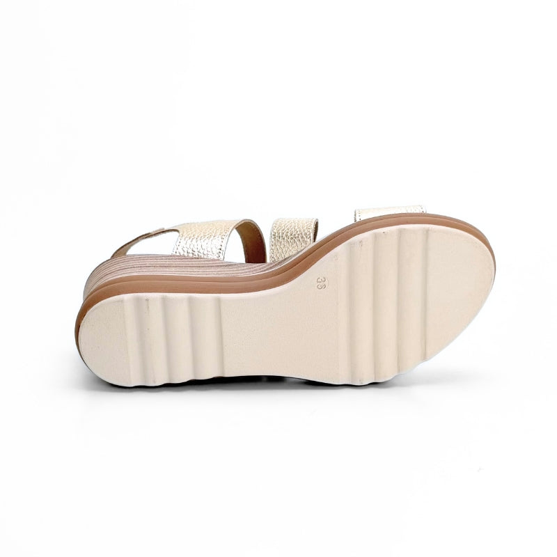 Oh my sandals 5990-4102 sandalia cuña champán