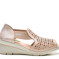 24 Hrs Sandalia cerrada calada de mujer nude