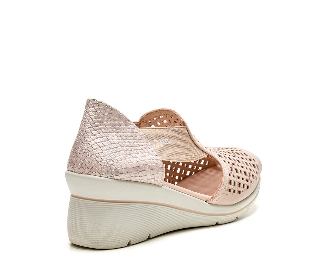 24 Hrs Sandalia cerrada calada de mujer nude