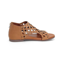 TOP3 SR1727 Sandalia abotinada calada cuero
