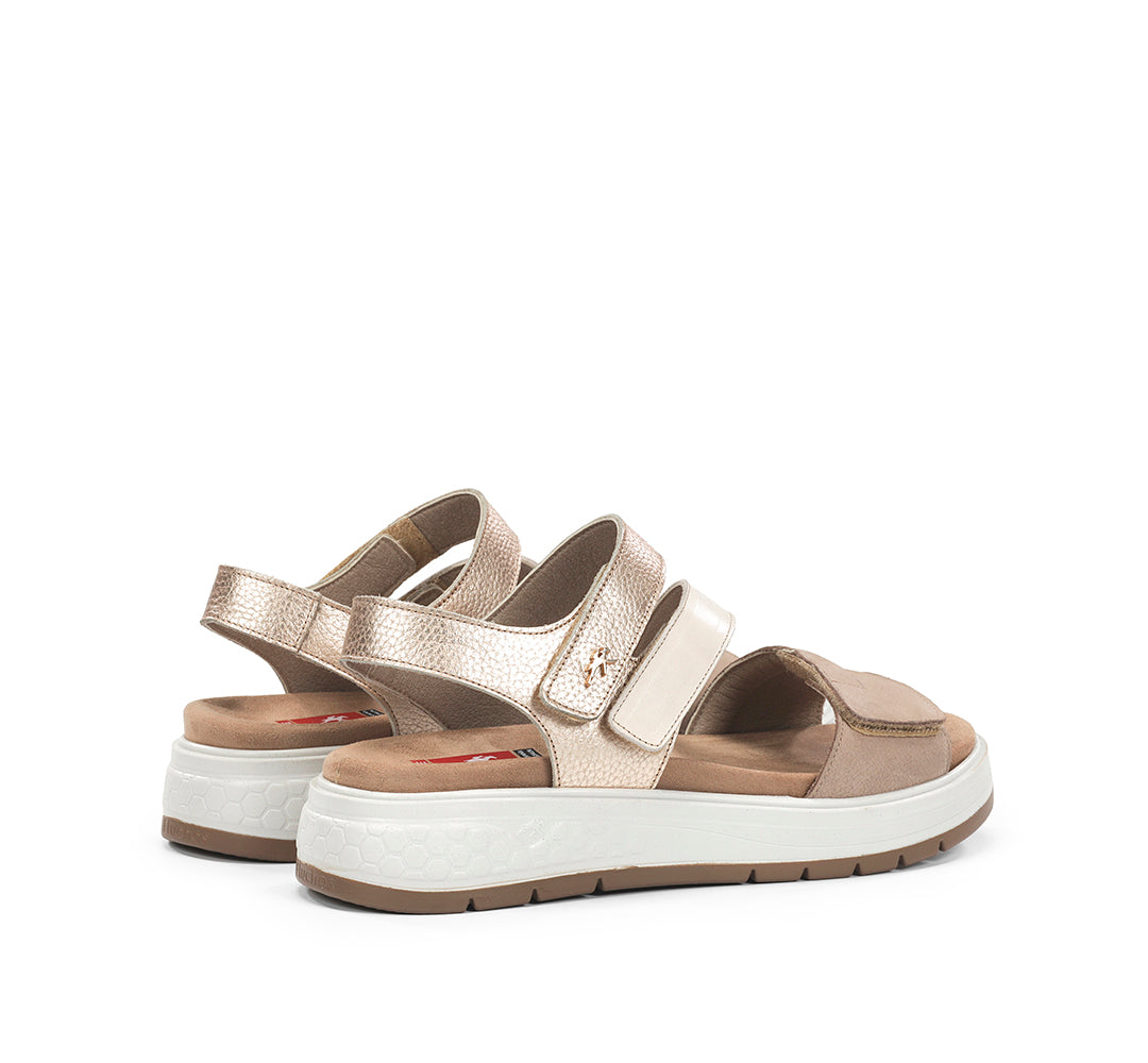 Fluchos F2165 Sandalia confort velcros taupe