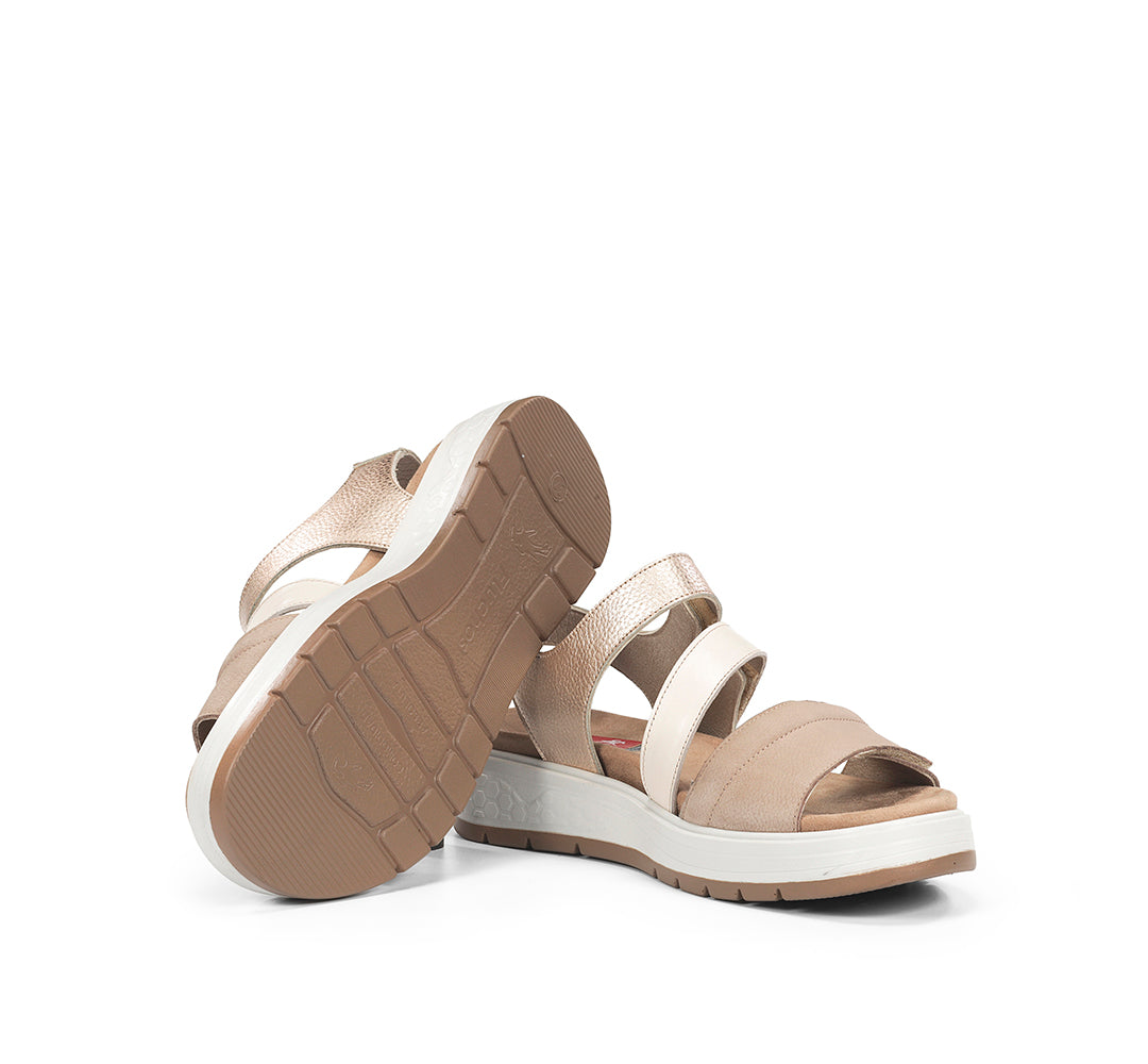 Fluchos F2165 Sandalia confort velcros taupe