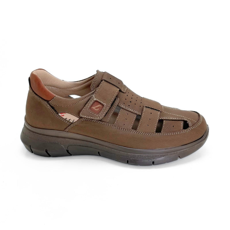 Luisetti 36111GS Sandalia cerrada nobuck café