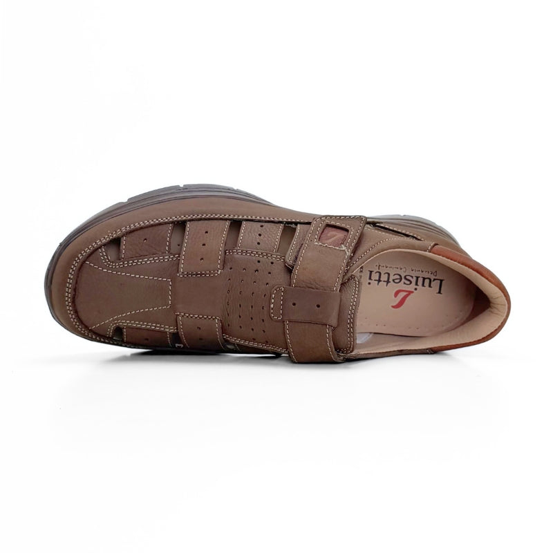 Luisetti 36111GS Sandalia cerrada nobuck café