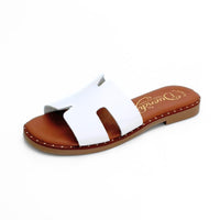 Duendy 4065 Sandalia pala blanca