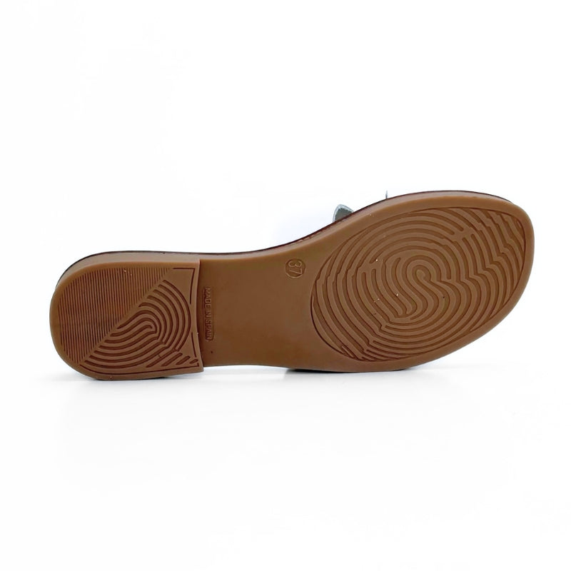 Duendy 4065 Sandalia pala blanca