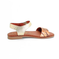 Duendy 4051 sandalia platino animal print