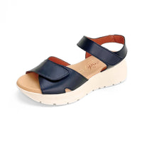 Duendy 4020 Sandalia negra doble velcro