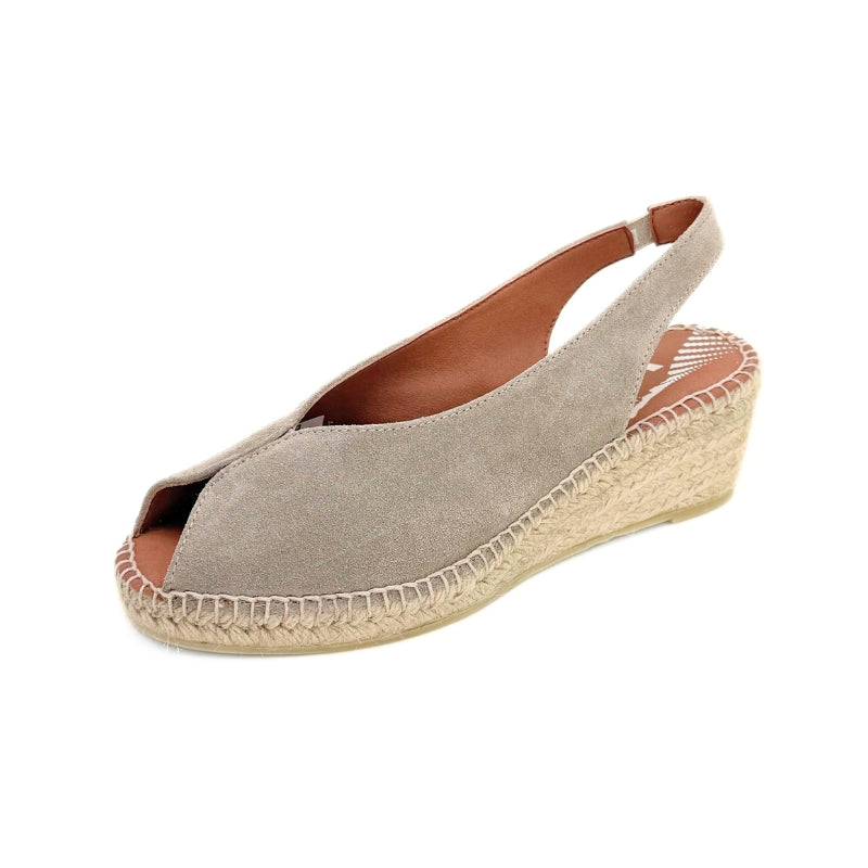 Viguera 2200 sandalia serraje taupe cuña