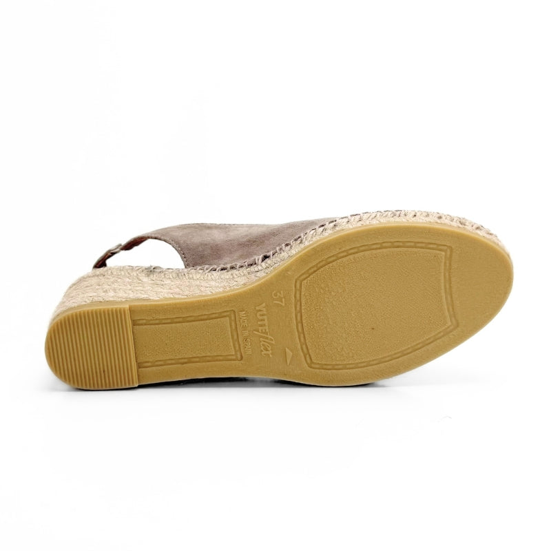 Viguera 2200 sandalia serraje taupe cuña