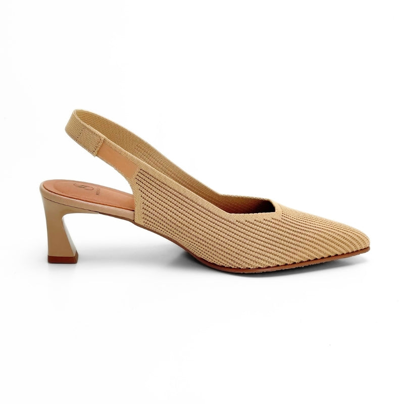 Miss Elastic 075061-65 Zapato beige de tacón para mujer