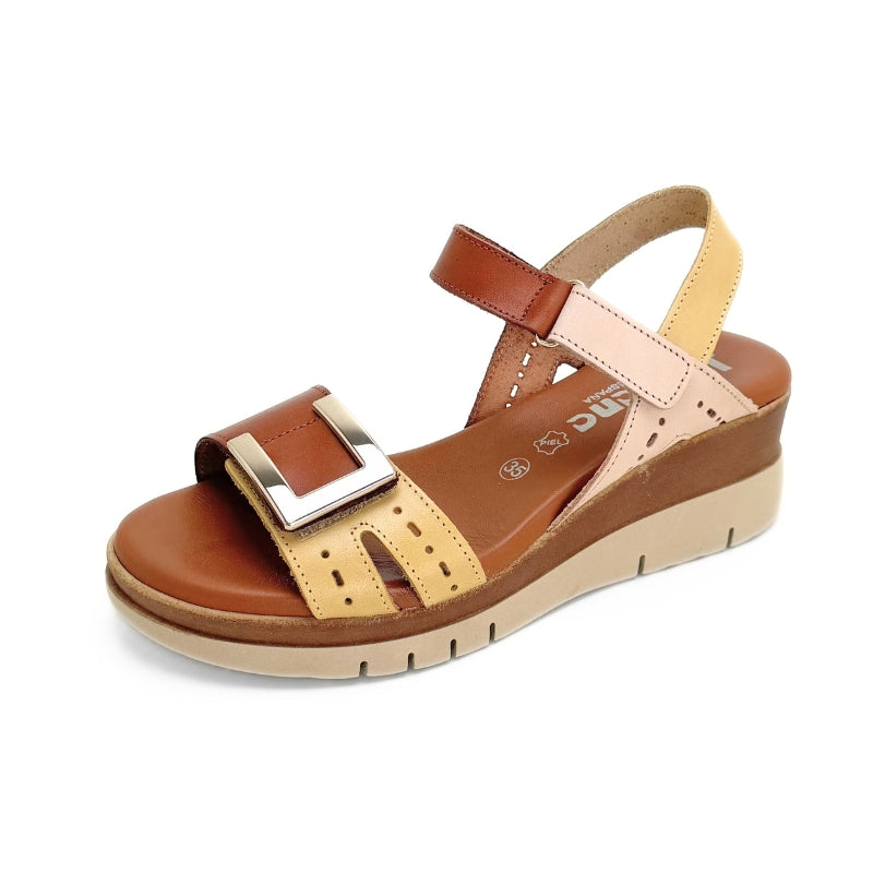 Jordana 4630 sandalia cuña multicolor