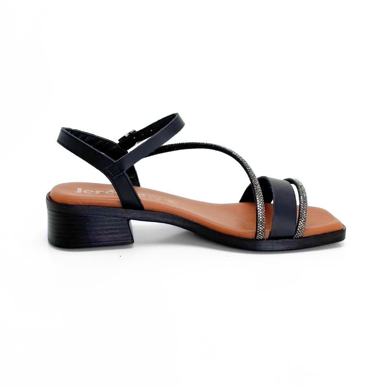 Jordana 4180 Sandalia plomo con brillo