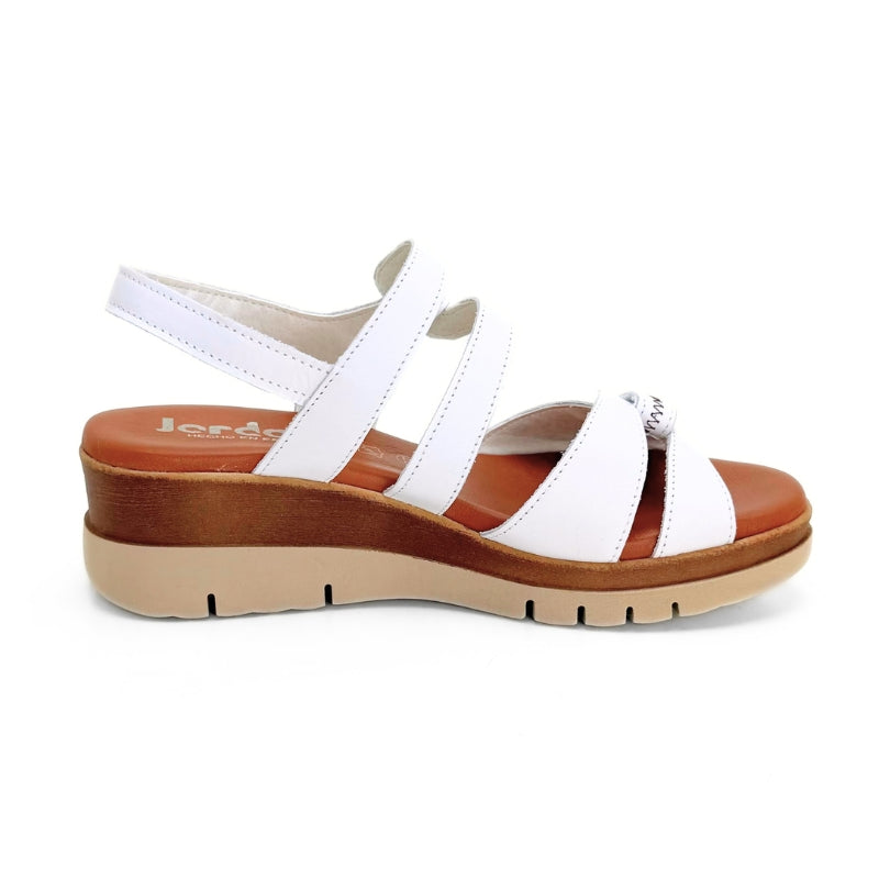 Jordana 681 ZETA sandalia blanca cuña