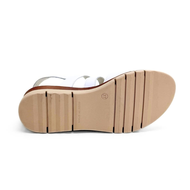 Jordana 681 ZETA sandalia blanca cuña