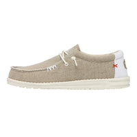 HeyDude Wally Braided Mocasín de lona off white