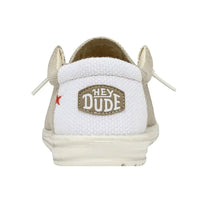 HeyDude Wally Braided Mocasín de lona off white