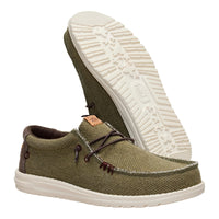 HeyDude Wally Braided Mocasín de lona olive