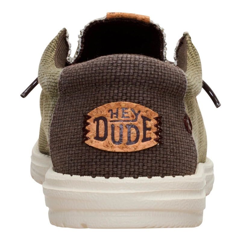 HeyDude Wally Braided Mocasín de lona olive