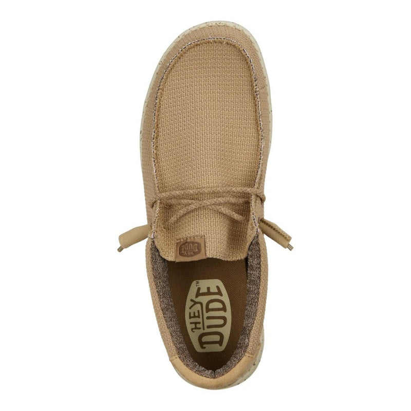 HeyDude Wally Sport Mesh Mocasín de lona arena
