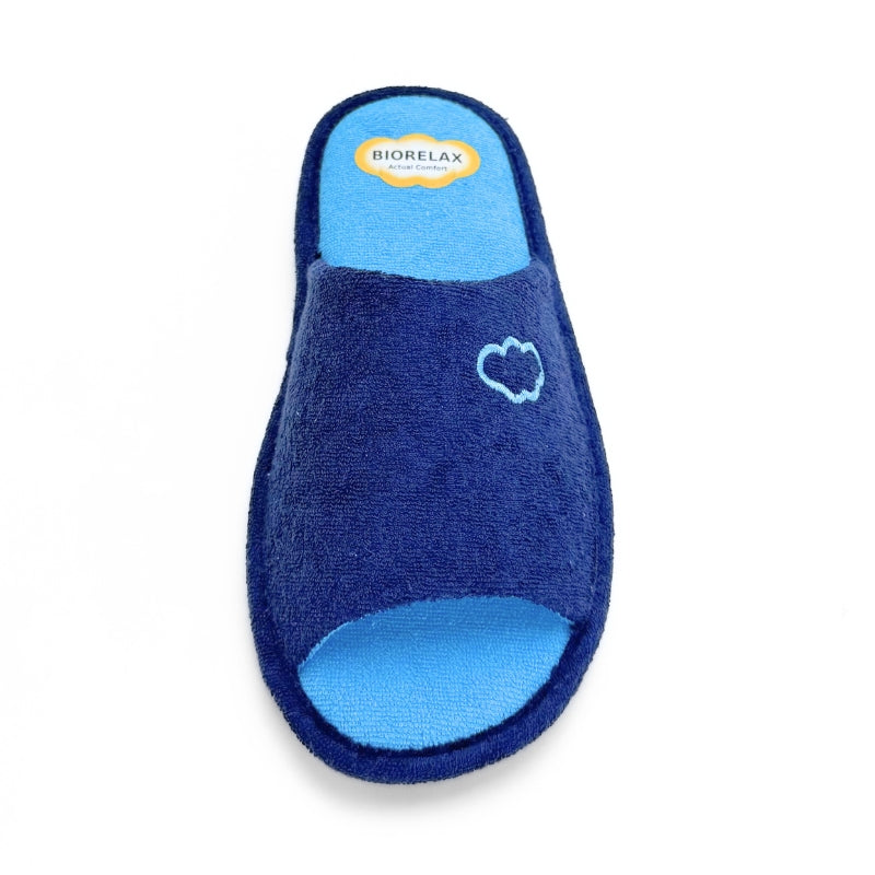 Biorelax 4027 Zapatilla de casa abierta azul