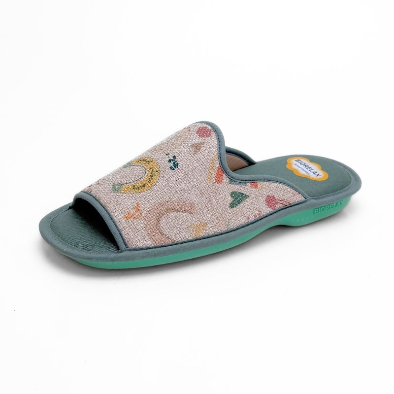 Biorelax 4102 Zapatilla de casa Arcoíris Menta