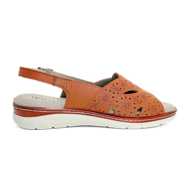 Pitillos 11001 Sandalia mujer cuero grabado