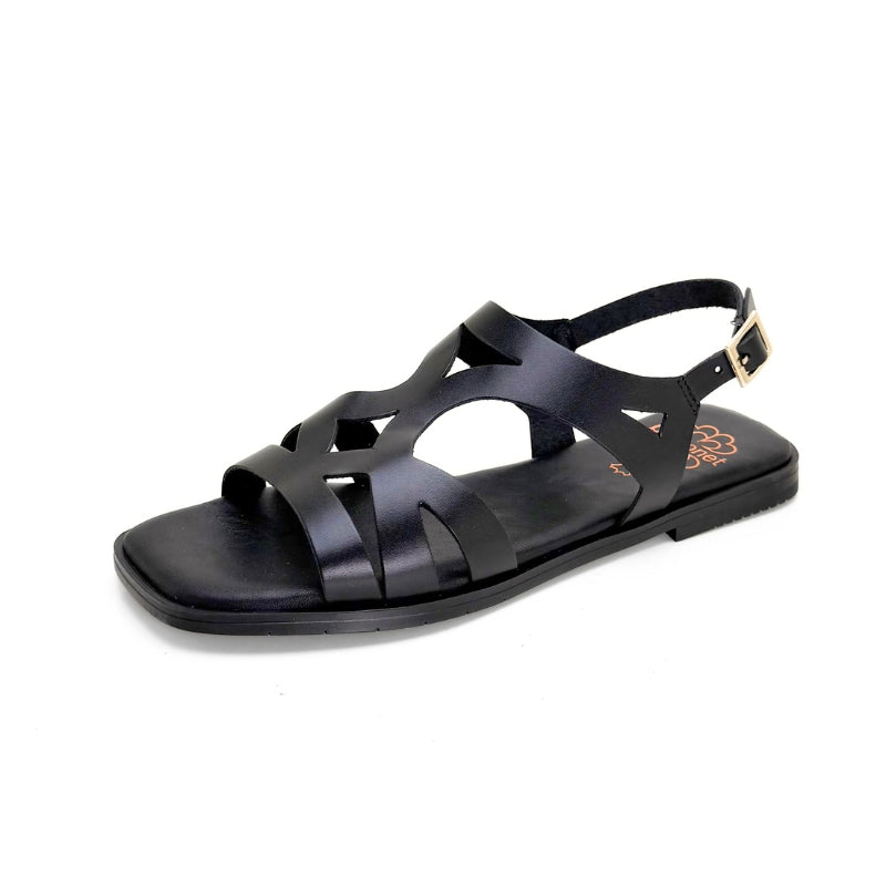 Porronet 3226 sandalia plana negra