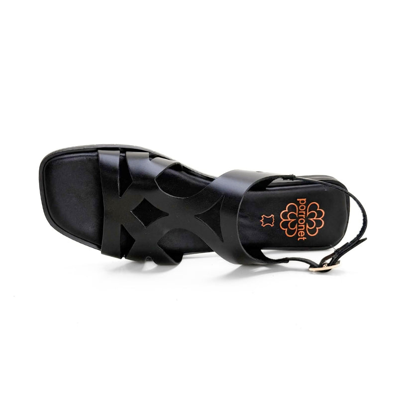 Porronet 3226 sandalia plana negra