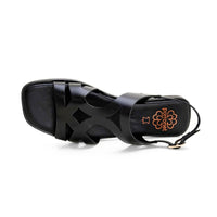 Porronet 3226 sandalia plana negra
