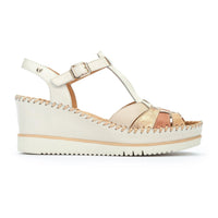 Pikolinos W3Z- 1836C1 Sandalia cuña mujer tiras nata