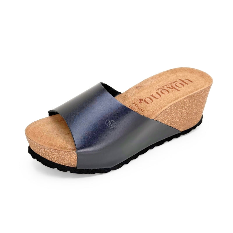 Yokono BARI-265 Zueco negro cuña alta